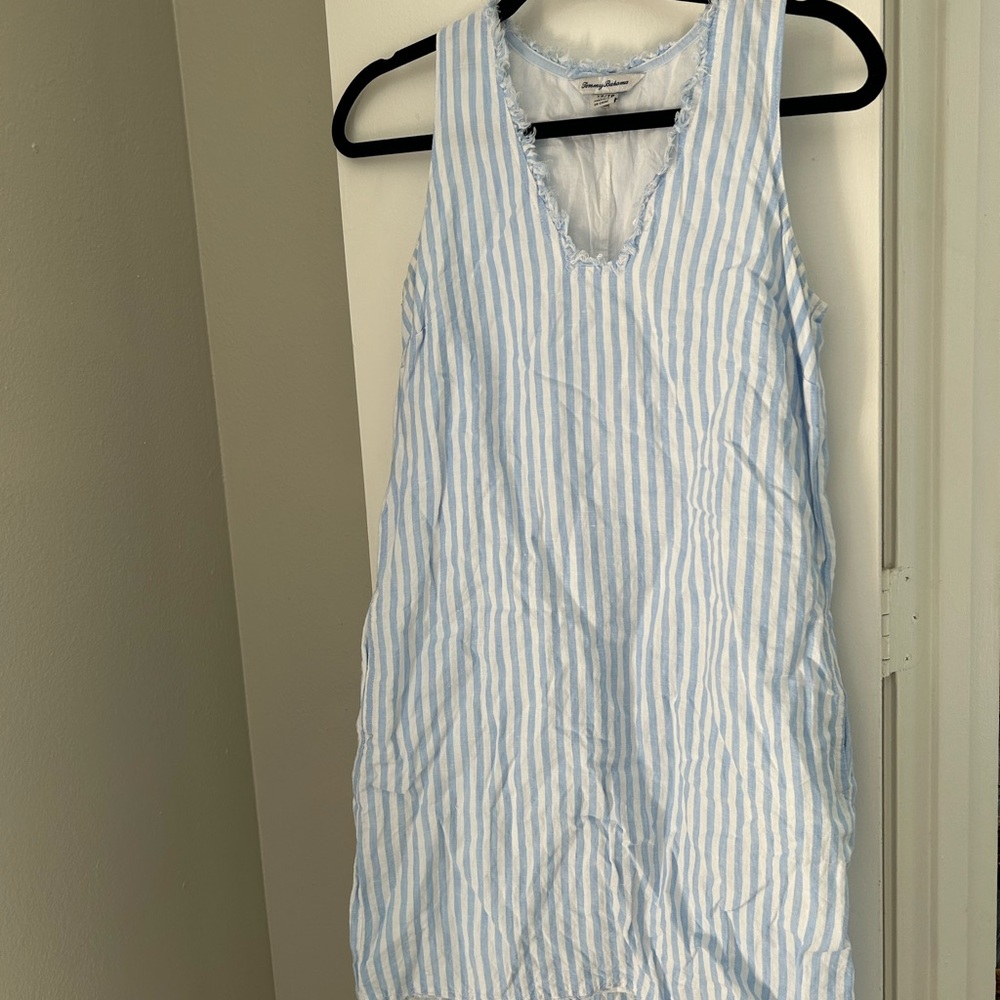 Tommy Bahama Two Palms Double-Ruffle Linen Dress